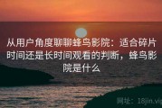 从用户角度聊聊蜂鸟影院：适合碎片时间还是长时间观看的判断，蜂鸟影院是什么