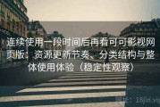 连续使用一段时间后再看可可影视网页版：资源更新节奏、分类结构与整体使用体验（稳定性观察）