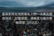 星辰影院在线观看私人的一次真实使用体验：加载速度、清晰度与缓存策略观察（对比后）