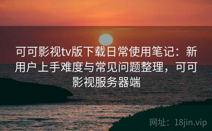 可可影视tv版下载日常使用笔记：新用户上手难度与常见问题整理，可可影视服务器端