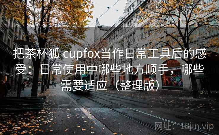 把茶杯狐 cupfox当作日常工具后的感受：日常使用中哪些地方顺手，哪些需要适应（整理版）