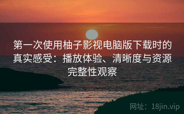 第一次使用柚子影视电脑版下载时的真实感受：播放体验、清晰度与资源完整性观察
