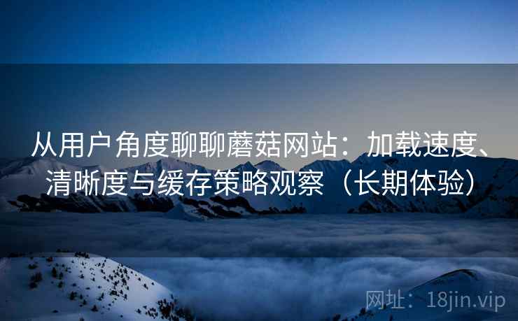 从用户角度聊聊蘑菇网站:加载速度、清晰度与缓存策略观察(长期体验) 从用户角度聊聊蘑菇网站:加载速度、清晰度与缓存策略观察(长期体验)