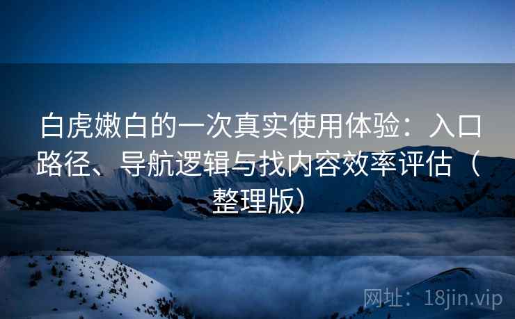 白虎嫩白的一次真实使用体验:入口路径、导航逻辑与找内容效率评估(整理版) 白虎嫩白的一次真实使用体验:入口路径、导航逻辑与找内容效率评估(整理版)